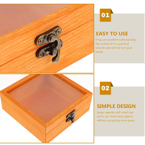 Boîte à bijoux en bois avec finition laquée brillante et fenêtre de présentation transparente, idéale pour les bijouteries et les boutiques - Product Image 6
