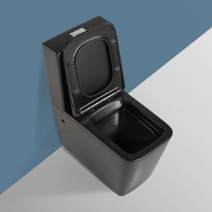 Cuvette de toilette en céramique noire mate deux pièces pour salle de bains Inodoro Australian New Arrival <span class=keywords><strong>Wc</strong></span> économie d'eau articles sanitaires filigrane - Product Image 6