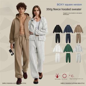 เสื้อผ้าผู้ชายใหม่ ฤดูใบไม้ร่วงและฤดูหนาว 2025 เสื้อสเวตเตอร์ขนแกะทรงบ็อกซี่แบบกว้าง สไตล์ยุโรป-อเมริกา ซิปคู่ - Product Image 2