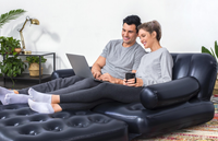 Bestway 75054 canapé-lit gonflable pour la famille 1 canapé-chaise utilisation extérieure/intérieure hôtel relaxant salon canapé en direct