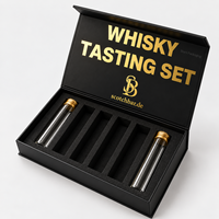 Boîte de luxe noire magnétique de style livre avec insert EVA personnalisé pour flacon de sérum ou de parfum de 3 ml ou 10 ml, emballage rigide personnalisé pour produits de soin de la peau