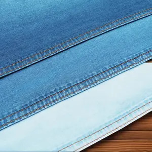 Wholesale 11.5 Oz Traditional Indigo Recycled Warp Slub High Stretch Woven Denim Fabric For Jeans