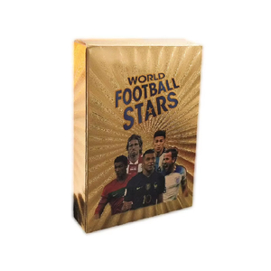 55 piezas World Football Stars Trading Cards Gold Foil Collectors Cards Set Soccer Player Game Cards - Product Image 2