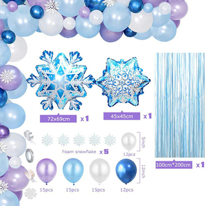 <span class=keywords><strong>Globos</strong></span> de <span class=keywords><strong>fiesta</strong></span> con temática de Amazon <span class=keywords><strong>Frozen</strong></span>, Kit de arco de guirnalda, lámina de copos de nieve para decoración de <span class=keywords><strong>fiesta</strong></span> de cumpleaños para niños - Product Image 4