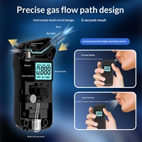 Alcoholímetro de Alta Precisión para Uso Doméstico, Diseñado para Comercio Internacional, Control Matutino de Conductores, Detección de Conducción Bajo los Efectos del Alcohol, Color Negro, 3 Pilas AAA