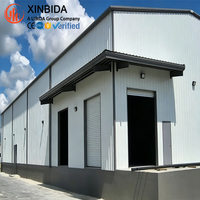 Bâtiment préfabriqué en structure acier, entrepôt préfabriqué pour centre de stockage de marchandises en vrac commercial et industriel