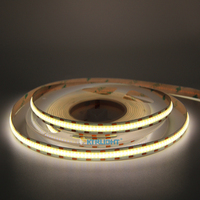 Barra de luz LED bicolor CCT COB, 24V, 12V, cinta Flexible FOB COB, blanco cálido, 2700-6500K, Color regulable, atenuador RF, lámpara de cobre