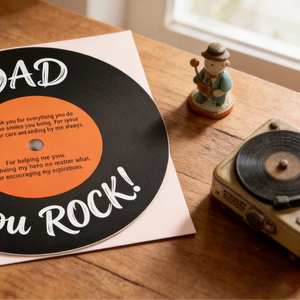 Carte de vœux originale en vinyle pour la fête des pères, carte amusante pour le meilleur papa, cadeau parfait pour exprimer l'<span class=keywords><strong>amour</strong></span> et la gratitude - Product Image 1