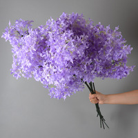 Arrangements floraux de mariage violets, fleurs artificielles, décoration de salle de mariage, fausses fleurs de style Monet, fleurs en soie sur pied