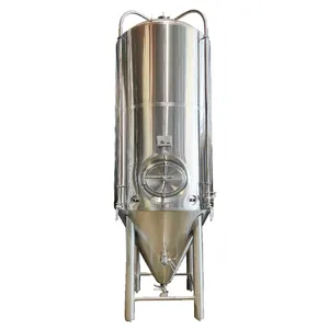 Tangki fermentasi bir terfermentasi 2500L dengan dimensi kustom dan konfigurasi yang disediakan 25HL