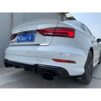 Diffuseur de pare-chocs arrière de haute qualité style RS3 avec embouts d'échappement quadruples pour Audi A3 S3 8V.5 Facelift 2017 2018 2019 2020
