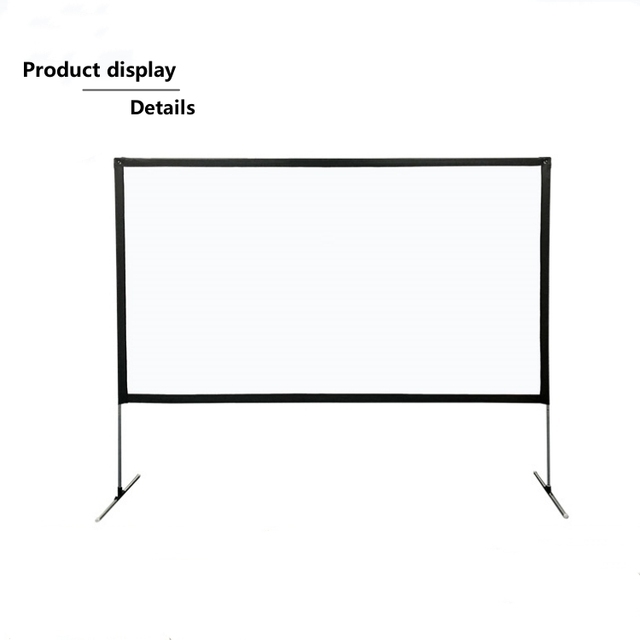 Outdoor 80-120 Inch Projector Screen16/9 Foldable Portable Polyester Outdoor Front Movie Screen