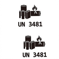 Autocollant adhésif en papier imperméable UN3481/UN3480 pour batterie lithium-ion, transport aérien et maritime, étiquette de précaution