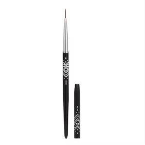 Pinceau à ongles plat ovale personnalisé avec logo, poils en nylon Kolinsky, manche en métal, outil de manucure pour peinture au gel acrylique - Product Image 1