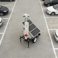Mini caméra solaire de surveillance routière, remorque de sécurité, panneaux solaires, caméra CCTV, remorques