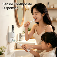 Nouveau distributeur de dentifrice électrique mural automatique multi-vitesses avec capteur infrarouge intelligent, étanche IPX4, 1800mAh