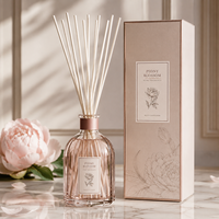 Diffuseur à roseaux rond écologique 150 ml en gros pour OEM, ensemble complet avec huile et flacon, parfum d'hôtel de luxe, emballage personnalisé avec logo