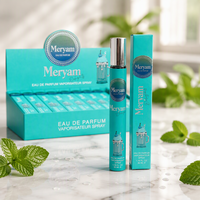 Desain Modern Hijau Teal untuk Parfum Pria, Spray Mini Tube Display Stand, Cocok untuk Pantai, Kapal Pesiar, Piknik, Tahan Lama