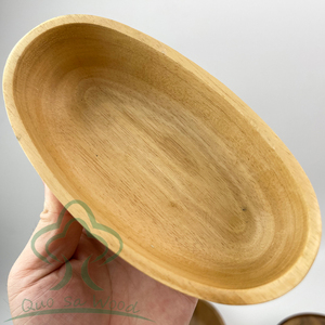 Ensemble de <span class=keywords><strong>vaisselle</strong></span> d'hôtel en bois de caoutchouc en forme de <span class=keywords><strong>bateau</strong></span> créatif ; Bol à riz et plat en bois massif, <span class=keywords><strong>vaisselle</strong></span> en bois unique - Product Image 4