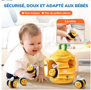 Peluş oyuncak bebek <span class=keywords><strong>Mini</strong></span> arı kovanı şeklinde aksiyon figürü çocuk eğitim duyusal S - Product Image 4