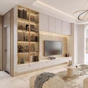 Meuble mural TV suspendu, design moderne avec fixation flottante pour la gestion des médias dans les salons compacts - Product Image 1