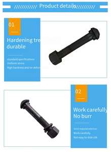 สลักเกลียวสำหรับรางรถไฟแบบ<span class=keywords><strong>หางปลา</strong></span>สำหรับอุตสาหกรรมและเหมืองสลักเกลียวสำหรับติดตามความแข็งแรงสูง - Product Image 5