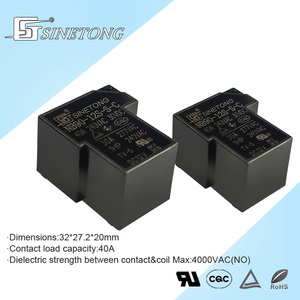 Sinetong NB90-12S-S-C5 High Power 12V 24V Voltage Miniature T90 12VDC <b>Relay</b> 1CO 40A 240VAC 30A 277VAC - Product Image 5
