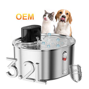 Vendita calda in acciaio inox automatico fontana di acqua per gatti 3.2L Ultra silenzioso Smart Pet fontana con sensore di movimento - Product Image 1