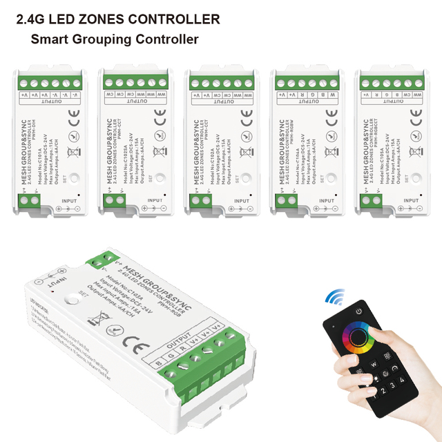 MESH & ZigBee LED Controller, Tuya Smart APP Control, 30m Long Distance, 500 Nodes Support, PWM Dimming for Lighting Projects
