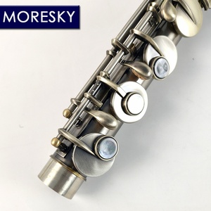 Flûte alto MORESKY 16 trous, clés en Sol, couleur bronze, avec deux embouchures - Product Image 5
