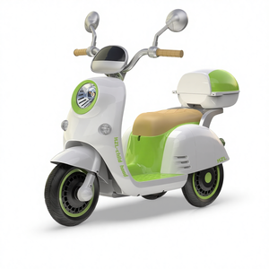 Motocicleta Eléctrica Triciclo de Plástico con Capacidad para Dos Personas, Niños y Niñas, con Música, Recargable, Juguete - Product Image 1
