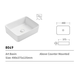 Cupc blanc brillant forme rectangulaire top vente <span class=keywords><strong>wc</strong></span> comptoir bassin sanitaire salle de bain table haut surface lisse lavabo - Product Image 6