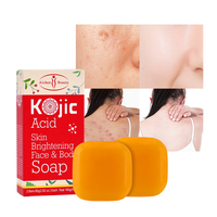 Savon Personnalisé Visage et Corps à l'Acide Kojique, Feuilles de Savon Éclaircissantes pour les Taches Brunes, Vitamine C et Niacinamide