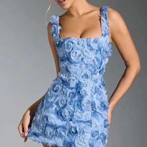 Nouvelle Robe Moulante Sexy Sans Dos Plissée à Col Carré et Motifs Floraux pour Femme, Sans Manches, Lavable, Taille Haute, Couleur Unie, Mini Robe de Soirée - Product Image 4