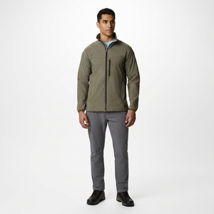 Chaquetas Deportivas Personalizadas para Hombre, de Lona y Softshell, Color Gris, para Campamento al Aire Libre, Abrigos Térmicos Impermeables, con Capucha, Estilo Vintage, Venta al Por Mayor - Product Image 1