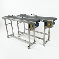 Bande transporteuse en acier inoxydable pour machines de codage et d'étiquetage semi-automatiques 110/220V 30m/min Vitesse réglable Ligne de production