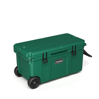 Glacière isotherme AHIC 70QT personnalisable avec logo, en plastique rotomoulé, avec roulettes, pour voiture et camping en extérieur