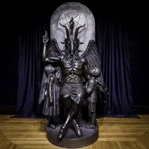 Satanische Tempel 8.5 Voeten Bronzen Standbeeld Van Baphomet Buiten