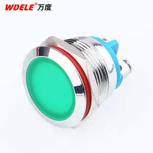 19mm kim loại chỉ số ánh sáng dẫn phẳng vít chân kim loại tín hiệu ánh sáng, có thể phát ra màu đỏ, xanh lá cây, xanh dương, vàng và trắng 24-220V - Product Image 6