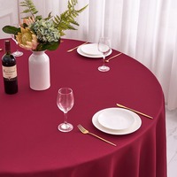 Nappe Ronde Personnalisée en Polyester Couleur Unie Rose Violet Élégante Décorative 120 Pouces pour Mariage, Événement, Banquet, Fête