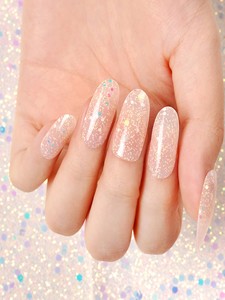 Pegatinas de uñas de gel semicuradas con lentejuelas coloridas estilo coreano NG200260 con logotipo personalizado, impermeables, autoadhesivas, para DI - Product Image 3