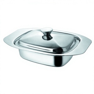 Recipiente de mantequilla de acero inoxidable Premium de Venta caliente con tapa Herramientas de queso de metal Premium Precio al por mayor - Product Image 1