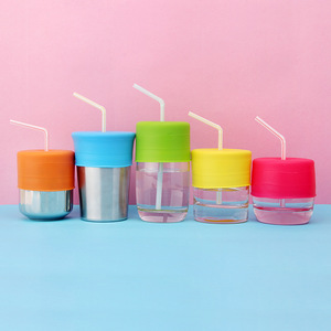 Couvercle de tasse Kean avec manchon en silicone, anti-fuite, pour tasse à paille pour enfants - Product Image 4