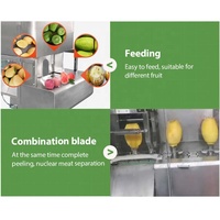 Automatische Industriële Sinaasappelpeer Citroen Persimmon Draak Fruit Mango Slice Slice Dunschiller Snij Schil Machine En Snijd