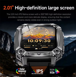 Montre connectée de sport en plein air AK86 2026 avec appels Bluetooth, étanche IP68, écran 2,01 pouces, batterie grande capacité 1400 mAh, plus de 100 modes sportifs - Product Image 4