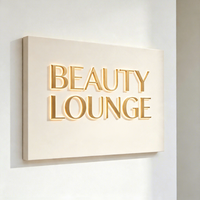 Boîte à lumière LED personnalisée avec logo 3D, enseigne publicitaire rétroéclairée en acrylique, à fixer au mur, pour salon de beauté et coiffure