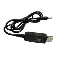 Kabel Data USB ke 5521DC dengan Jaket PVC 1m Output 0.8A 8.4V Boost untuk Ponsel Kamera Komputer