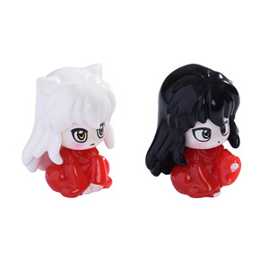 Figurine en résine de personnage d'anime DP, cheveux roux et blancs, version Q, décoration de bureau, ornement de voiture, dérivés d'animation japonaise - Product Image 3