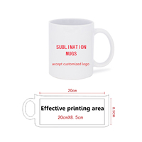 ZY 330ml bricolage blanc tasse de voyage blanc transfert thermique presse à chaud en céramique Sublimation impression tasse