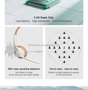 Tai nghe trung tâm cuộc gọi có độ trễ thấp 2.4 với 1 tai nghe máy chủ và nhiều tai nghe liên kết - Product Image 4